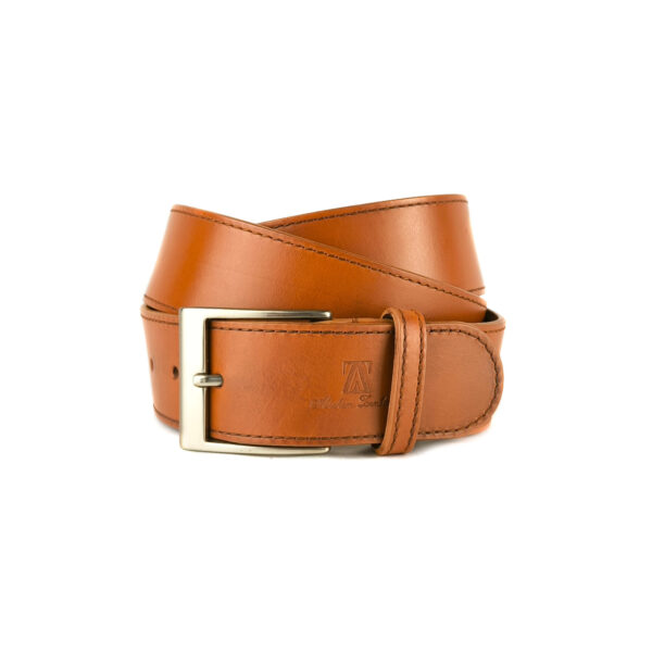 Cinturón de piel ancho Marrón claro